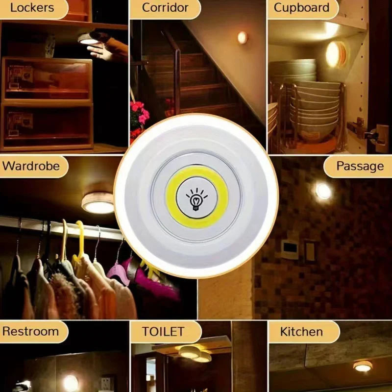 Dimmable LED Under Cabinet Light with Remote Control, Battery Operated Closet Light for Wardrobe, Bathroom & Night Lighting Vue