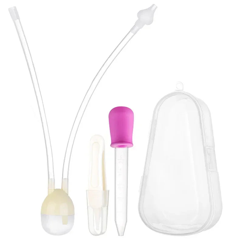 vvocci 3pcs/box Nasal Aspirator Newborn Baby Safety Nose Cleaner Kids Vacuum Set Infants Medicine Dropper Accessories Baby Care Vue