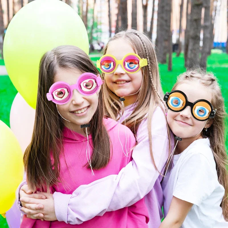 1-10PCS Halloween Wacky Eye Glasses for Children Funny Prank Costume Party Prop Silly Design Great Gift Decor Accessory Vue