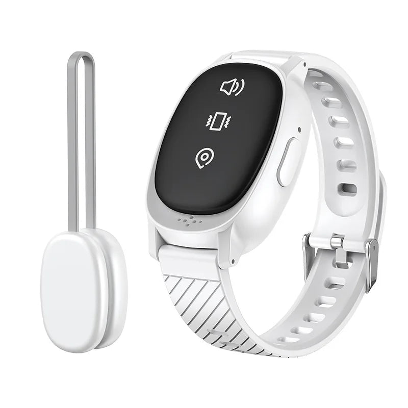 Portable Kids Bedwetting Alarm Wireless USB Rechargeable Wearable Vibration Reminder For Children Potty Training Elderly Baby Vue White