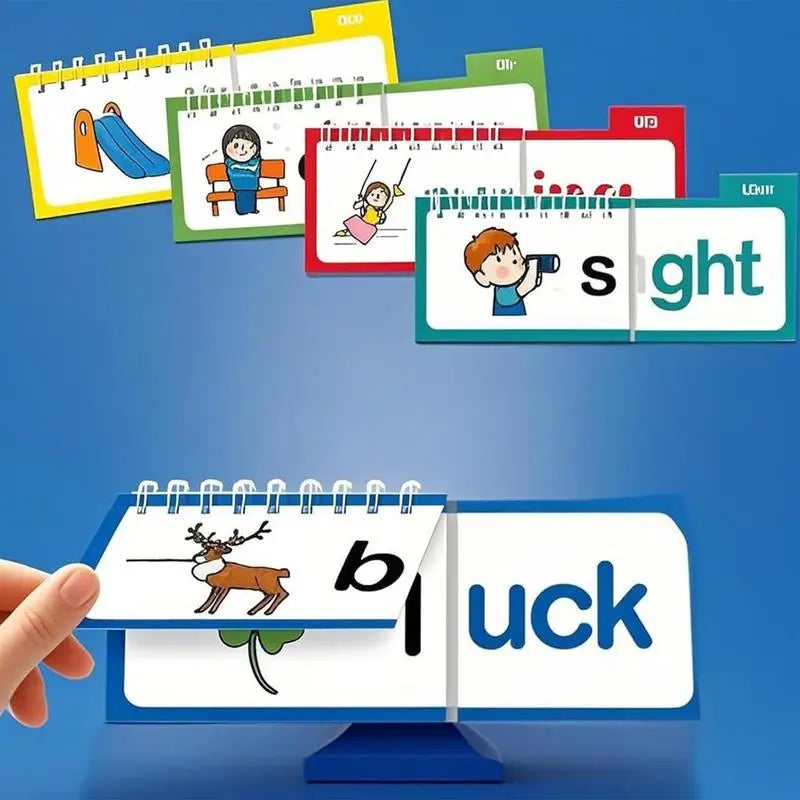 30 Read & Rhyme Flip Books – Word Family Flash Cards Set Phonics Flip Book Set Vue