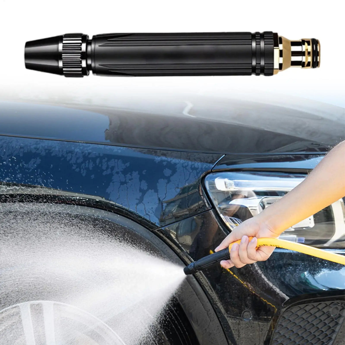 Powerful Adjustable Leak Proof High Pressure Water Hose Nozzle Washer for Home Cleaning Watering Yard Gardening Floor Furniture Vue