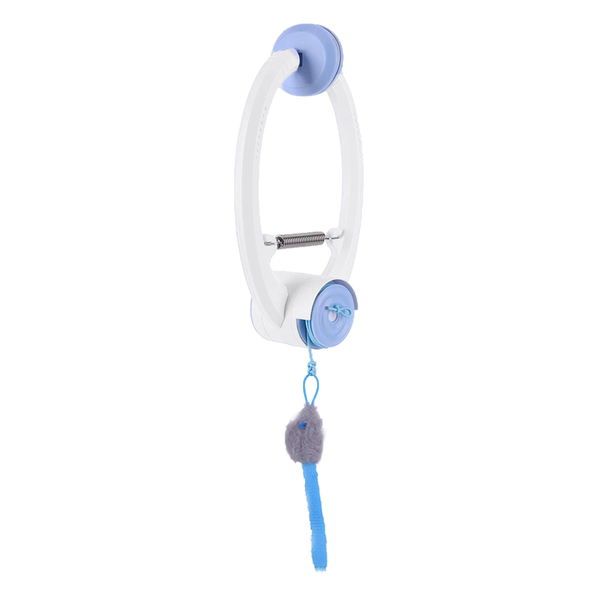 Door Hanging Automatic Retractable Kitten Toys with 3 Catnip Mice Independent Play Hanging Door Cat Toys for Indoor Cats Vue