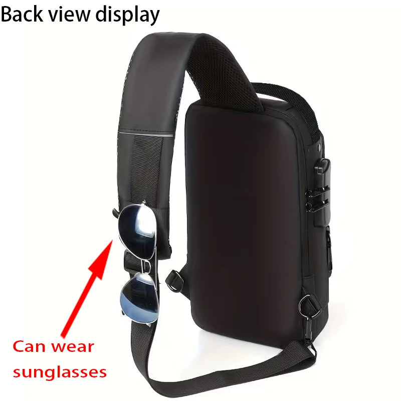 Sleek Contrast Multi-color Sling Bag Multi-pocket Adjustable-strap