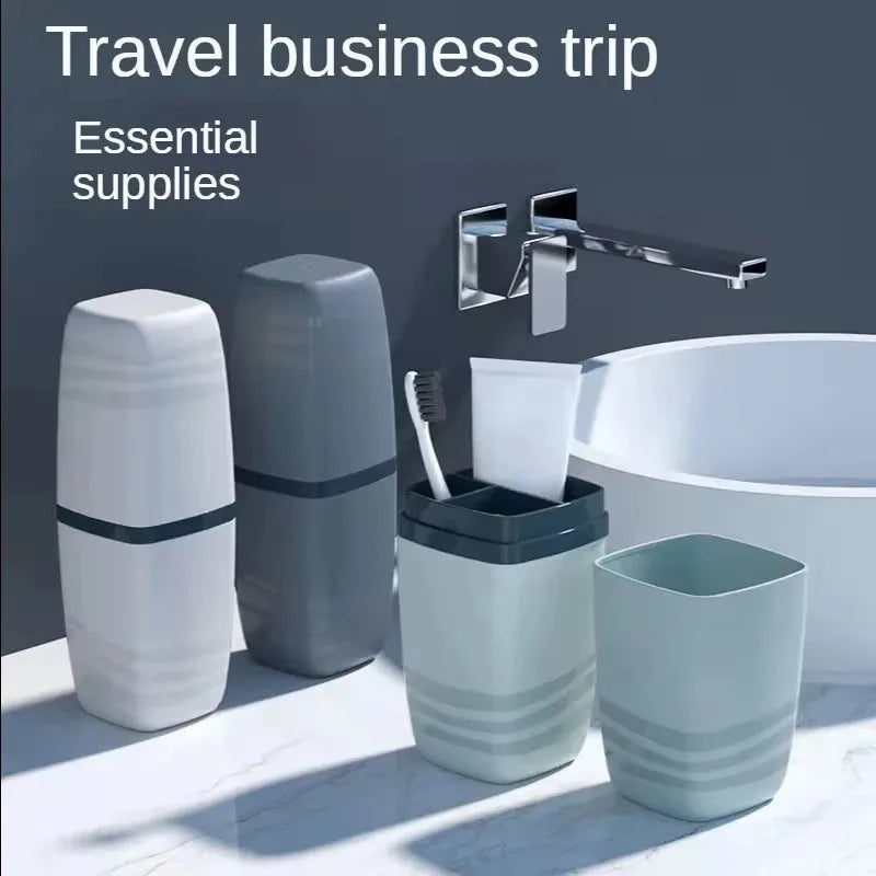 Portable Wash Cup Toothbrush Cup Mouthwash Cup Toothbrush Household Set Tooth Cylinder Toothbrush Toothpaste Storage Box Vue