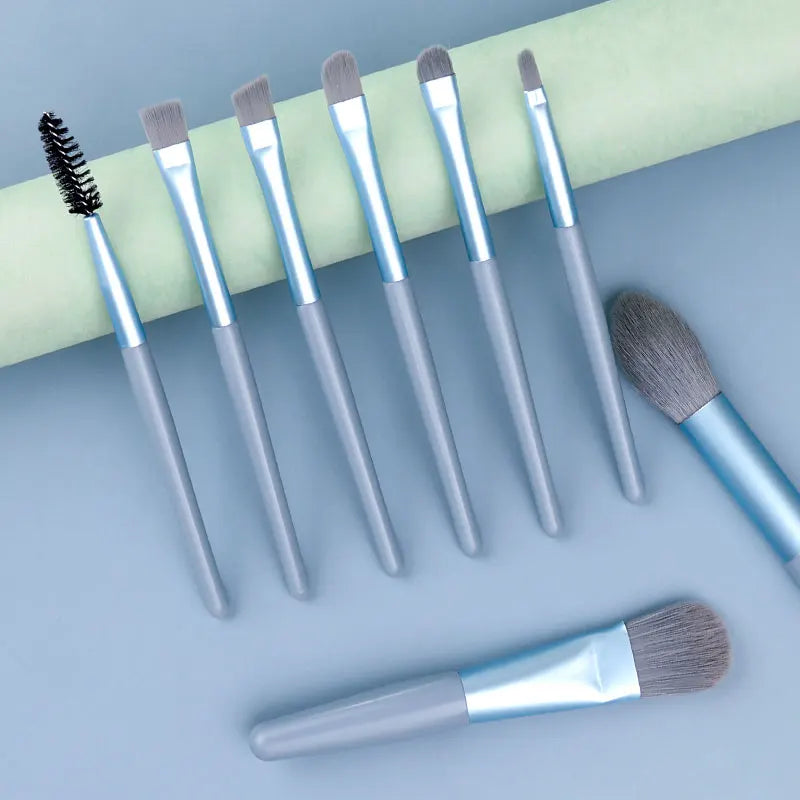 Mini Makeup Brush 8Pcs Set Soft Fluffy Makeup Brushes Foundation Powder Eyeshadow Brush Portable Travel Makeup Kit Beginner Tool Vue