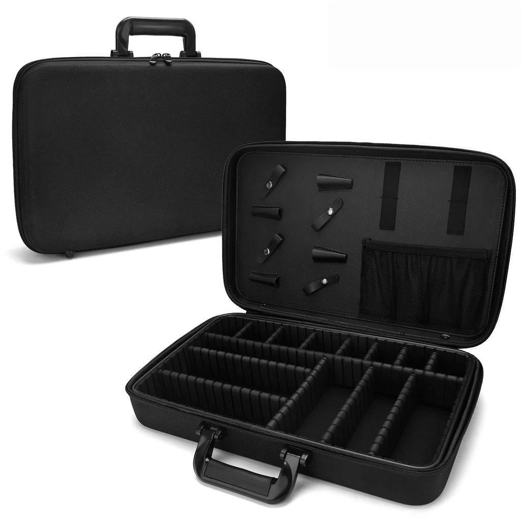 Hair Styling Travel Tool Makeup Bag Barber Large Hairdresser Handbag Professional Salon Hair Cutting Grooming Kit Storage Bag Vue Black