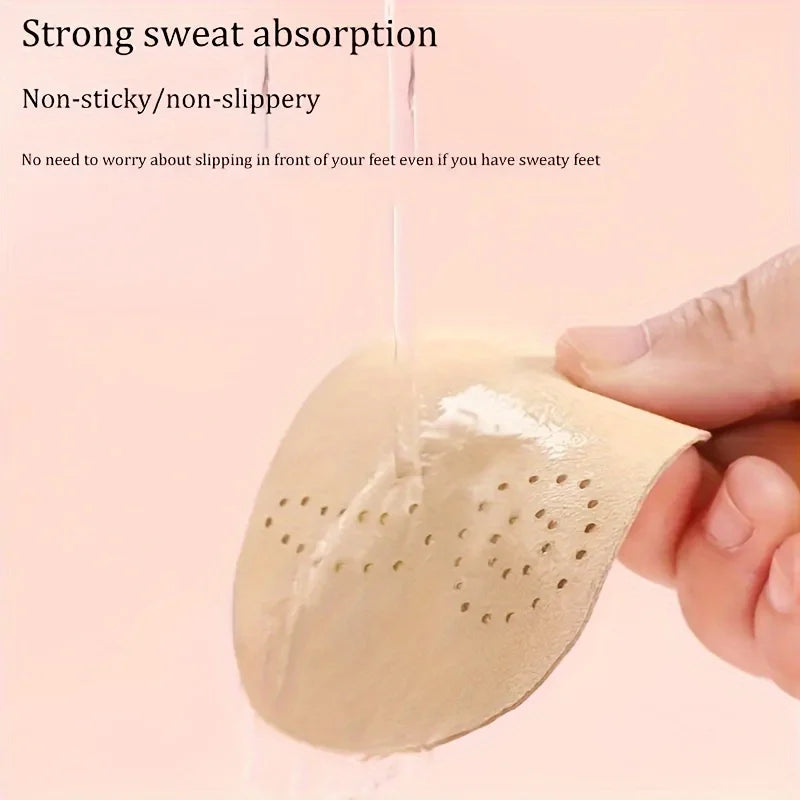 Women High Heels Insoles 4pcs Quick-drying Non-slip Self-adhesive Pads Breathable Sweat Absorbing Vue