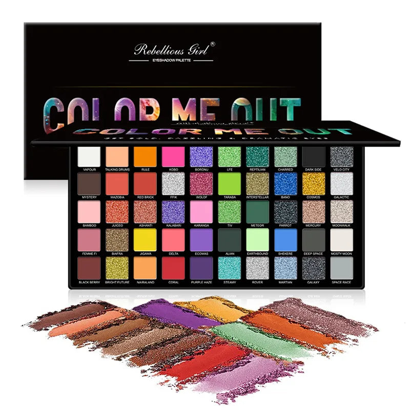 50Color Palette Matte Shimmer Makeup Plate Highly Colored Color Powder Durable Waterproof Makeup Cosmetics Vue