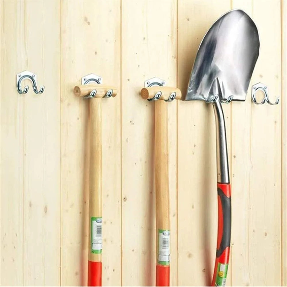 10Pcs Heavy-Duty Wall Hooks Durable Multi-Purpose Tool Storage Hooks Easy Install with Screws Hose Storage Hook Kitchen Storage Vue