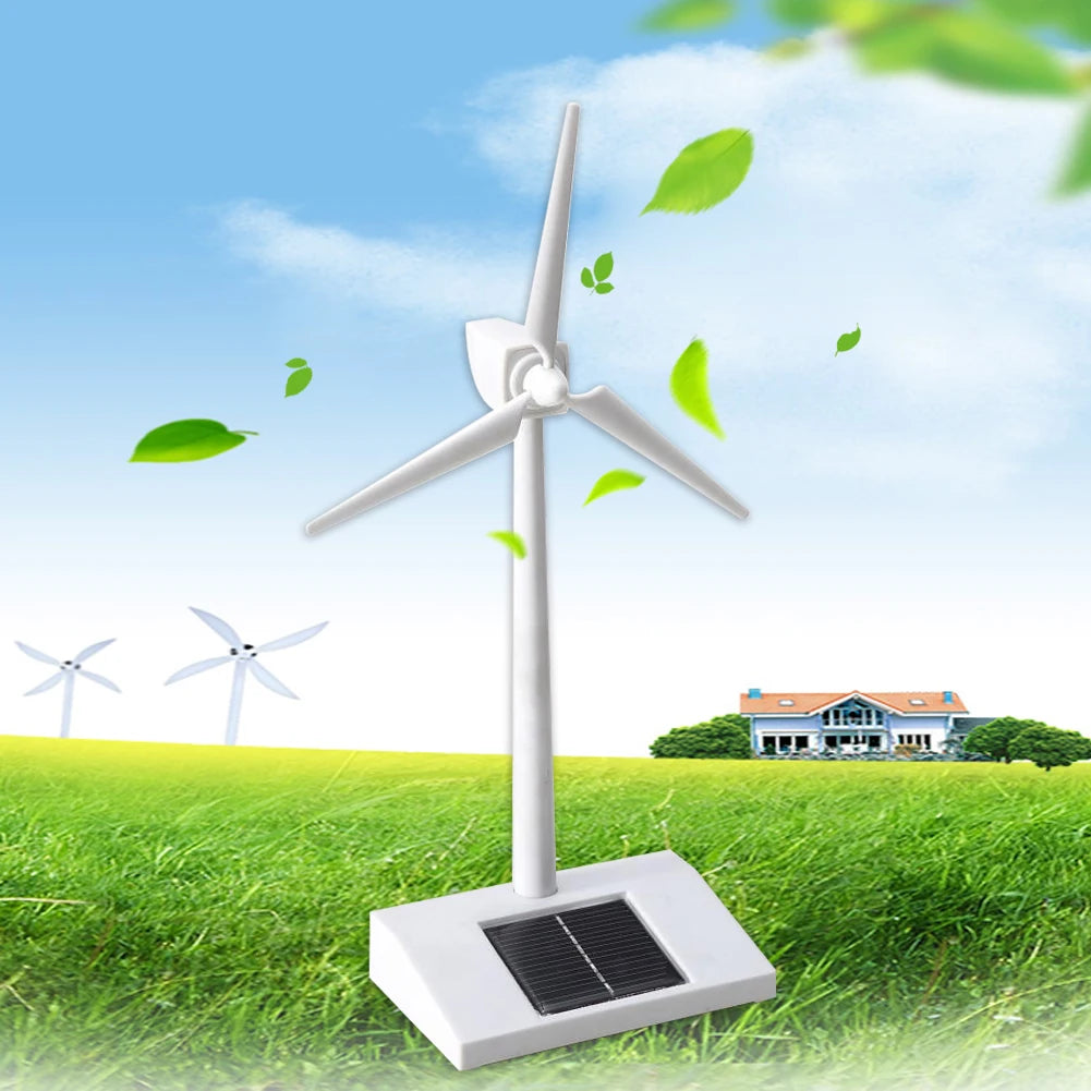 Solar Powered 3D Windmill Model – Rotating Teaching Display Prop Solar STEM Model Vue