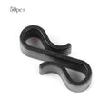 50pcs Durable S-shaped Light String Hook Clip Firm Gutter Hooks Plastic Black/White Elastic Tightening Hooks Festival Vue Black