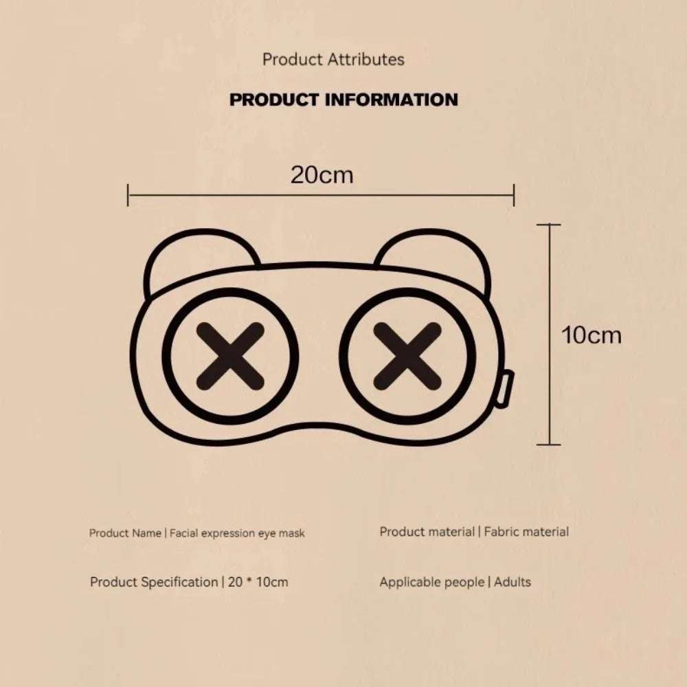 Cute Eye Mask Sleep Soothing Fatigue Warm Compress Wear Comfortable