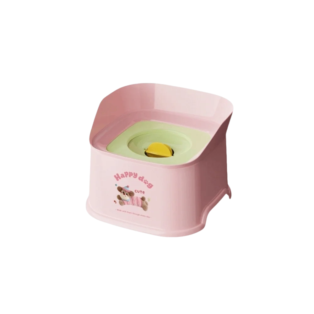 Spill-Proof Dog Floating Water Bowl Anti-Tip Non-Slip Pet Water Bowl Large Capacity Non-Wetting Mouth Pet Water Fountain Travel Vue Pink 2000ML