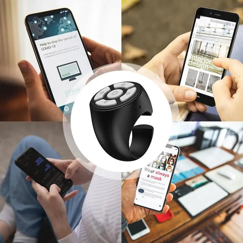 Bluetooth Finger Ring Remote – Page Turner & Video Scroller Bluetooth Ring Remote Vue