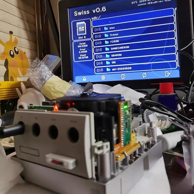 MOD PicoLoader Solder-Less For GameCube DOL-001/DOL-101 Console With RP2040 NGC Picoboot Flippydrive Vue