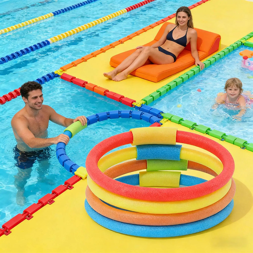 6pcs Pool Noodle Connector with Crossing Holes Swimming Accessories Pool Float Stick Connector for DIY Pool Floats Beach Lake Vue