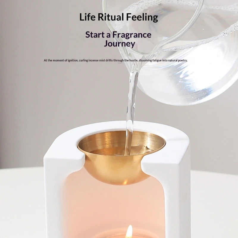 Ceramic Essential Oil & Wax Melt Burner | Tealight Diffuser Wax Melt Burner Vue
