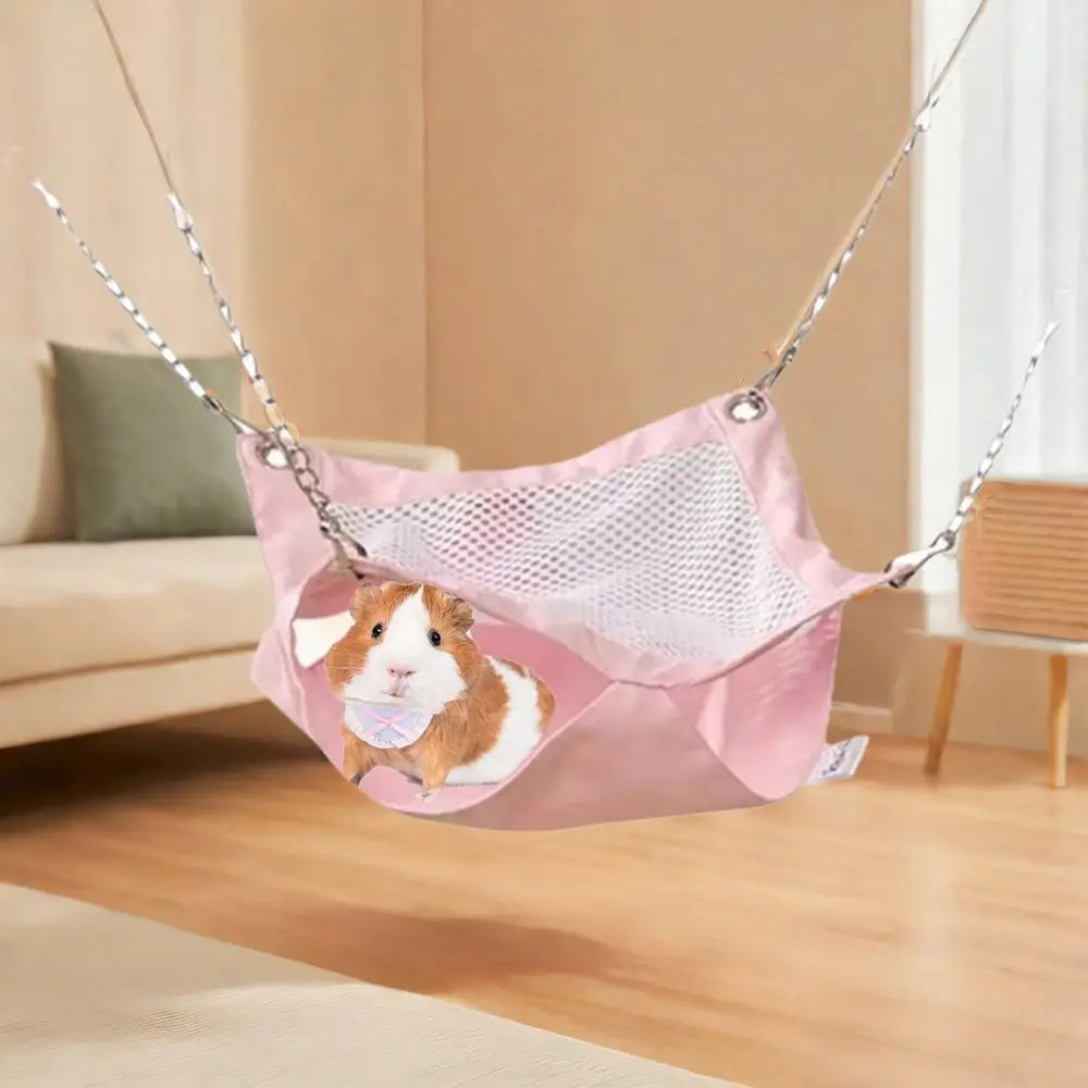 Polyester Double-layer Hamster Hammock Comfortable Breathable Squirrel Hanging Cage House Waterproof Easy to clean Vue