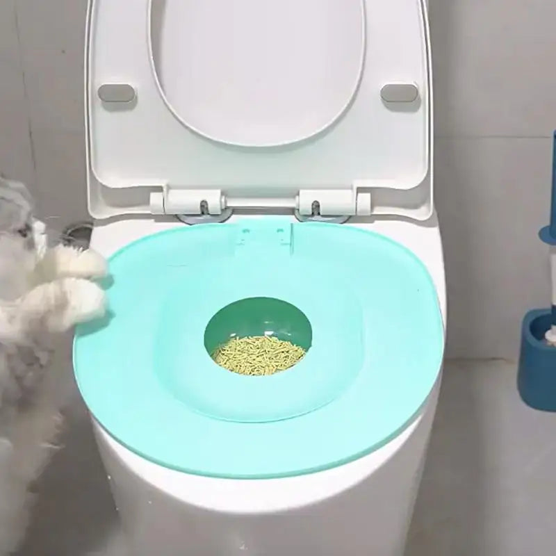 Cat Toilet Training Kit Reusable rinal Seat Potty Litter Box Trainer Pet Potty Training Seat Pet Cleaning Supplies Vue
