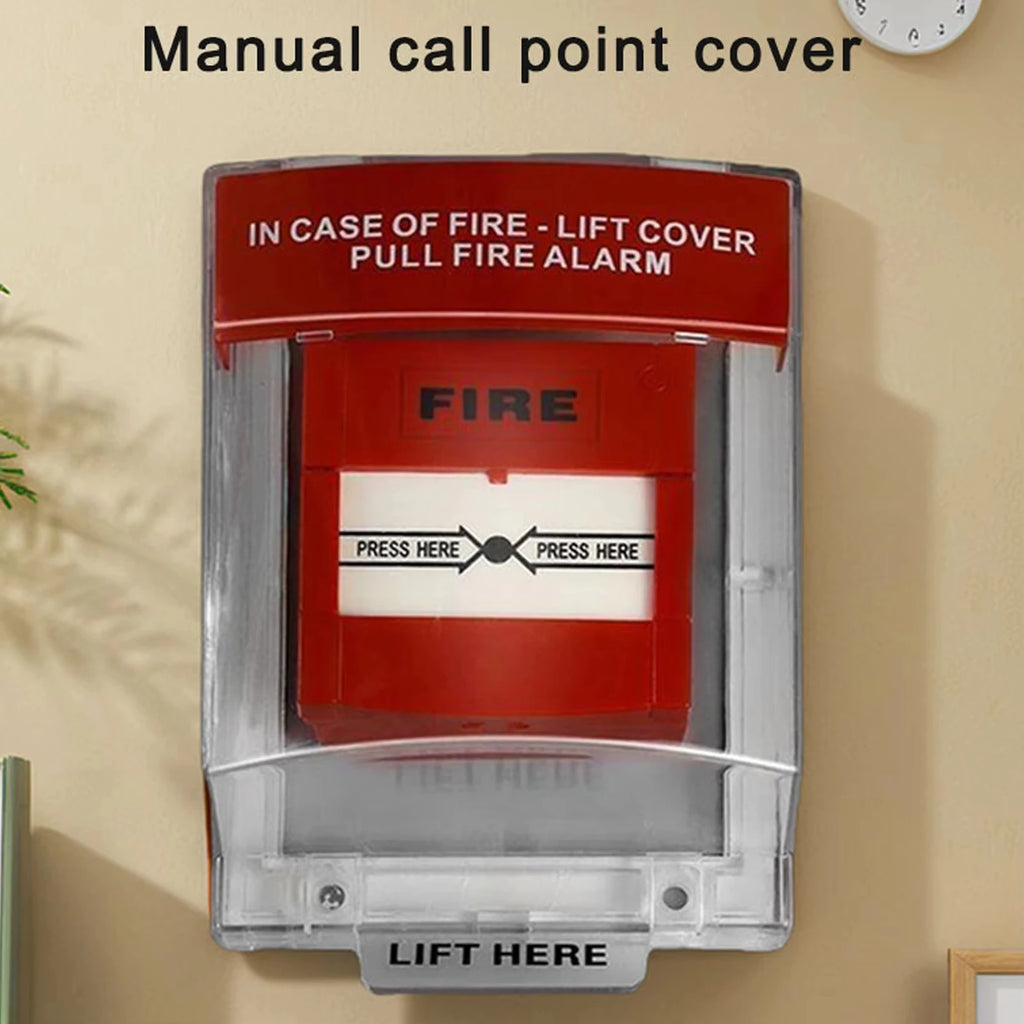 Fire Emergency Switch Protective Cover Manual Fire Alarm Rainproof Cover Transparent Manual Emergency Button Housing Vue