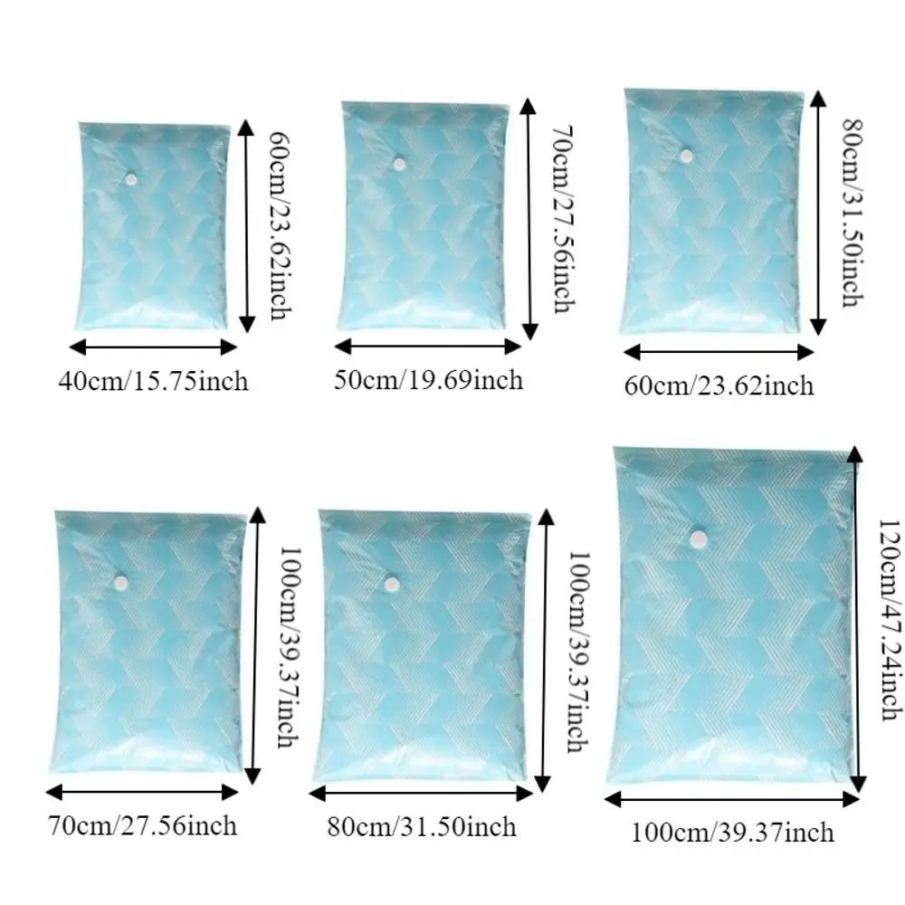 6PCS Large Capacity Vacuum Compression Bag Space Saving Dust-proof Clothes Moving Bag Moisture-proof Vacuum Storage Bag Pillows Vue