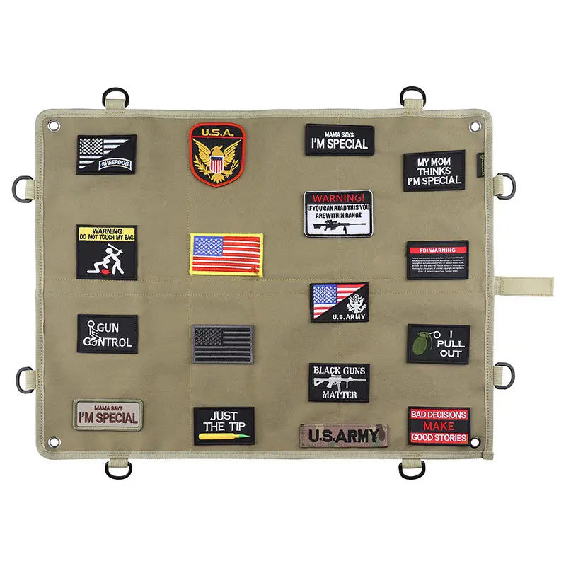 Velcro Armband Storage Board Military Fan Badge Paste Hanging Cloth Foldable Medal Finishing Tactical Wall Display Sticker Vue