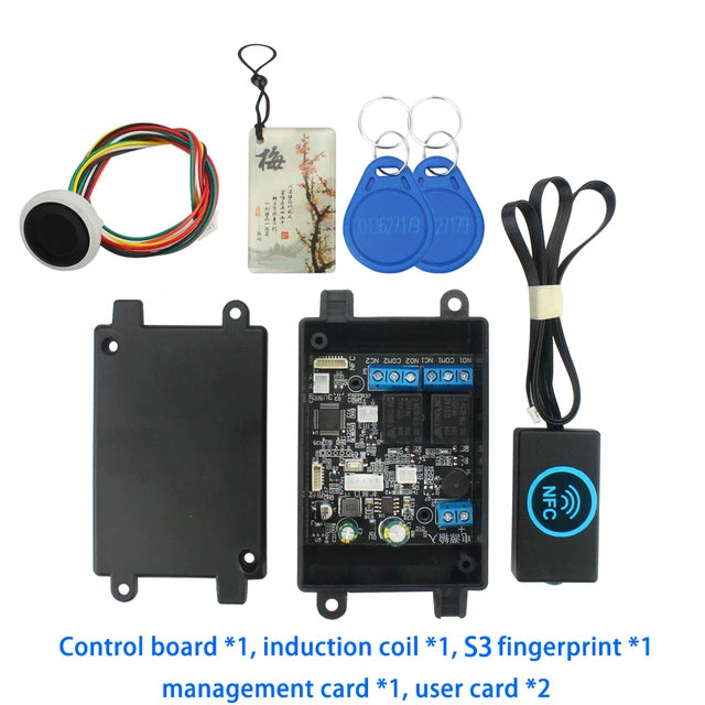 Mobile phone NFC induction relay control module car door modification accessories electric bicycle DIY fingerprint control board Vue Standard set and S3
