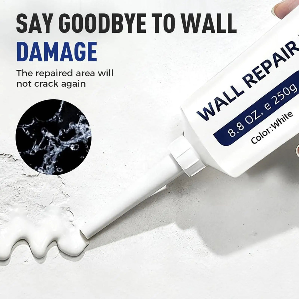 Dry Wall Patch Repair Kit 250g Wall Mending Agent Multi-Functional Quick-Drying Wall Repair Paste Concrete Wall Crack Sealant Vue