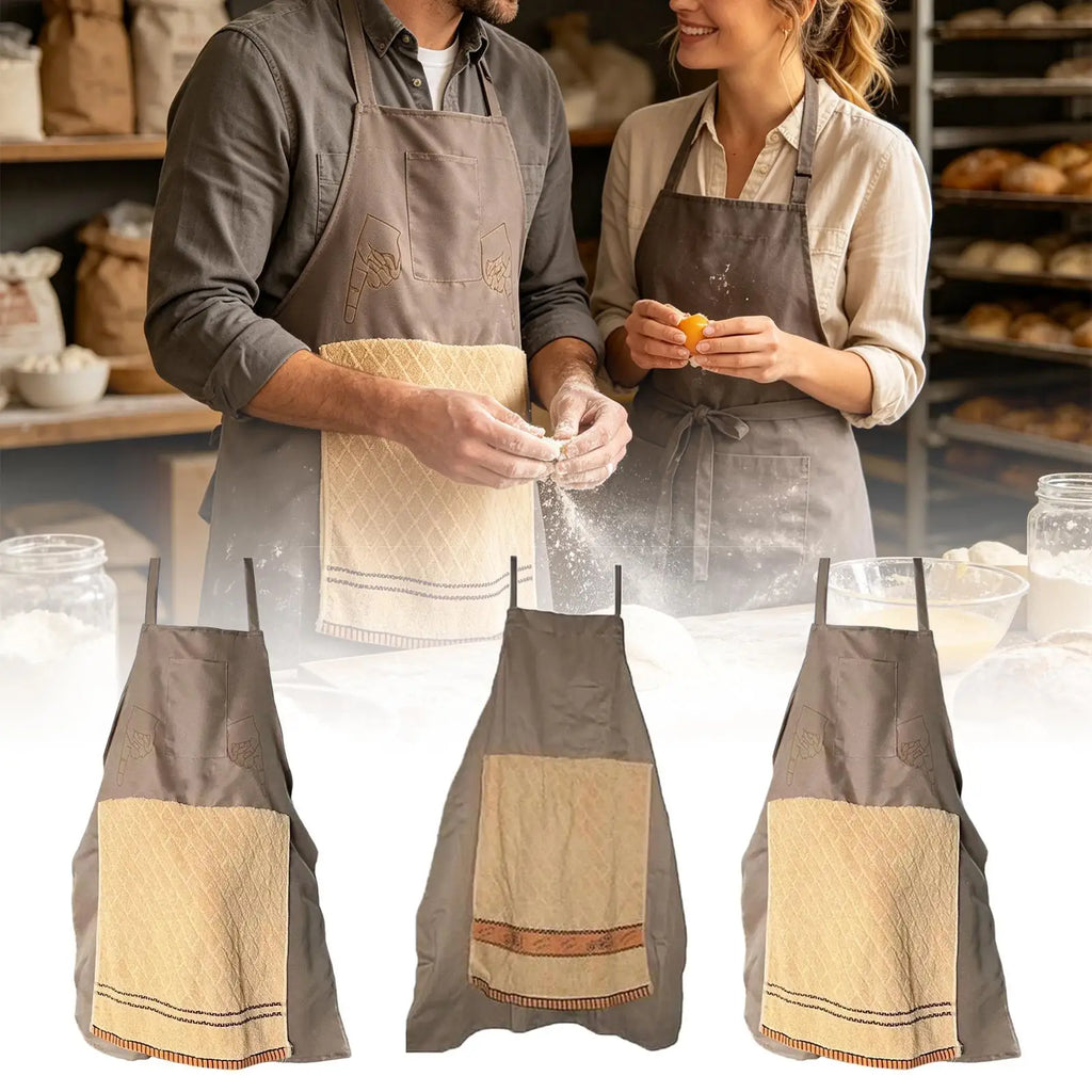 Funny Washable Novelty Prank Chef Aprons with Openable Towels for BBQ Workshops Art Studio Pottery Making Catering Baking Vue