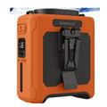 10000mAh Portable Waist Fan LED Lighting Hanging Neck Fan with Power Bank 5 Speed Strong Airflow Cooling Fan for Outdoor Working Vue Orange-Style A