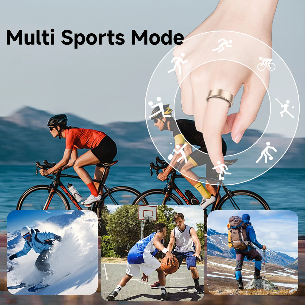NEW Smart Ring Health Tracker Sleep Recording & Smart Sleep Analysis Blood Oxygen Monitor Heart Rate Tracker Activity Track Men Vue