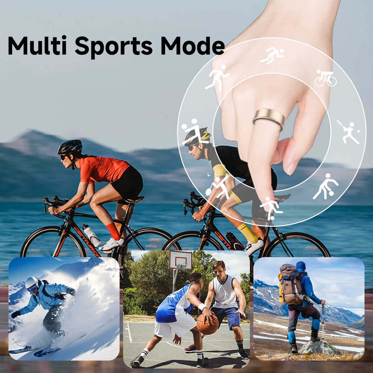 NEW Smart Ring Health Tracker Sleep Recording & Smart Sleep Analysis Blood Oxygen Monitor Heart Rate Tracker Activity Track Men Vue