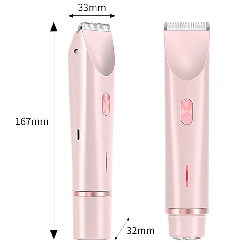 Electric Shaver for Woman Double Head Dual Purpose Female Razor Body Epilator Leg Underarm Bikini Electric Hair Remover Trimmer Vue