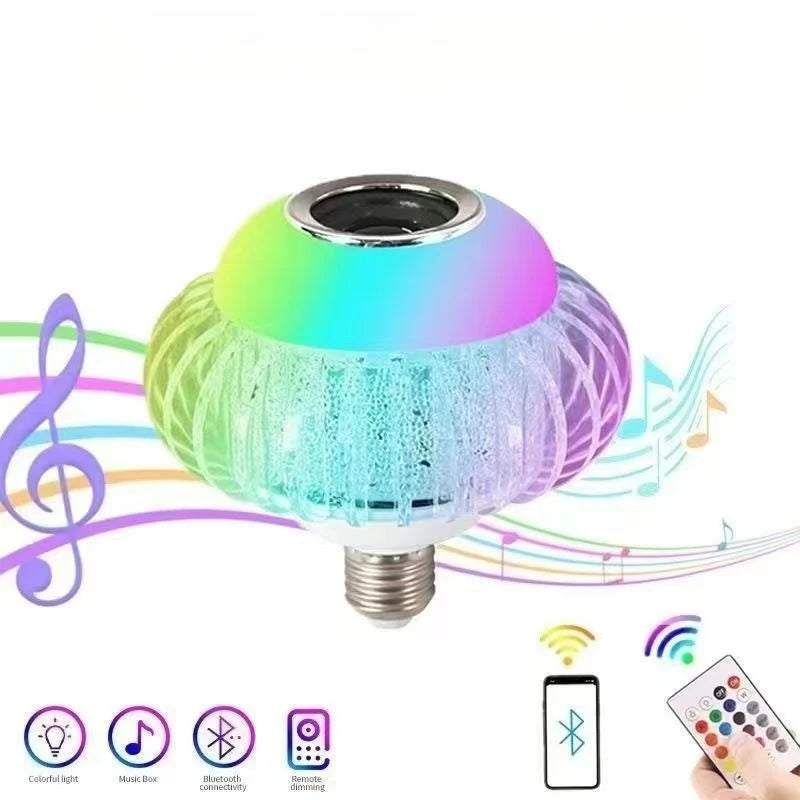 Smart Bluetooth RGB LED Bulb Color Changing Music Sync Light Remote Dimmable Color Adjustable Atmosphere Lamp for Bedroom KTV Vue RGB