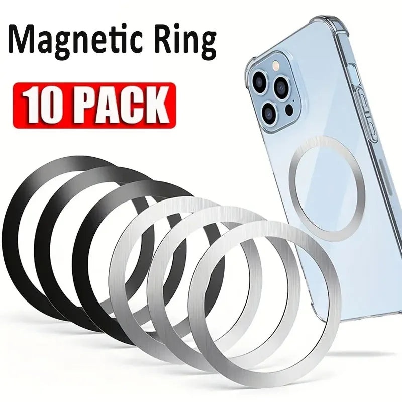 10PCS for Magsafe Magnetic Plate Ring Universal Stickers Support Wireless Charger Metal Plate Sheet for iPhone Samsung Xiaomi Vue