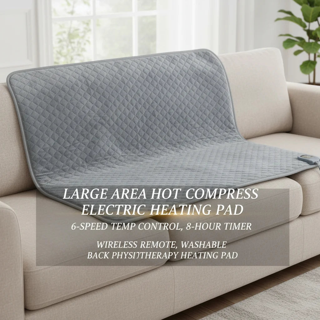 Electric Heating Pad 40×80cm | 6 Heat Levels, Remote & LCD Electric Heating Pad Vue