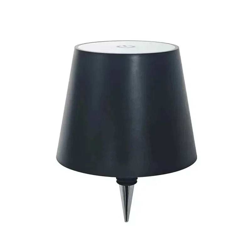 USB Charge Bottle Table Lamp Touch Control of 3 Colors and Stepless Dimming Night Lamp Suitable for Bar Wine Bottles Desk Lights Vue Tricolor black 0-5W