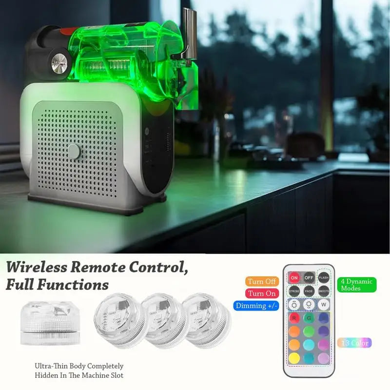 4pcs 13Colors 4 Modes Submersible LED Lights Wireless Remote Control Reusable Light for Birthday Decorations Spa Halloween Vue