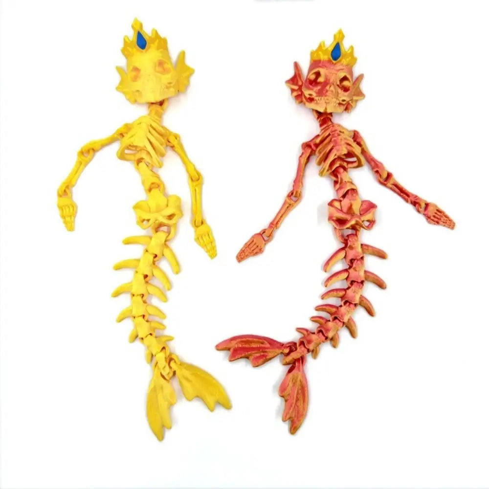 Articulated Movable Joints 3D Printed Mermaid Skeleton Fine Surface Details Lightweight Sturdy Material Movable Bone Figure Vue