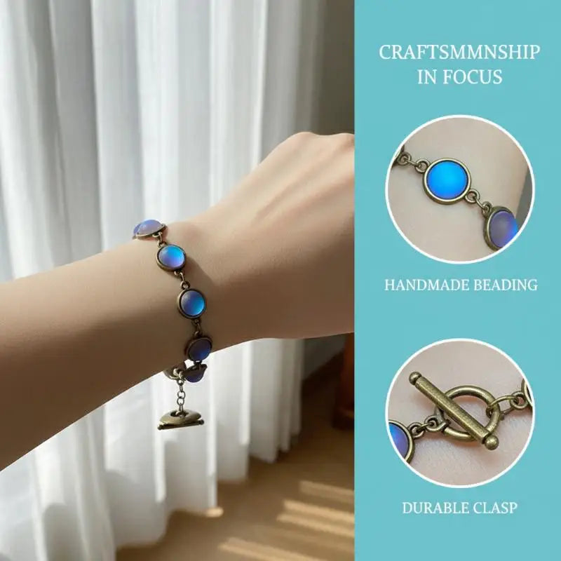 Fashion Blue Vintage Bracelet Women Harajuku Bangles Beads Aesthetic Jewelry Charm Bracelet Vue Default Title