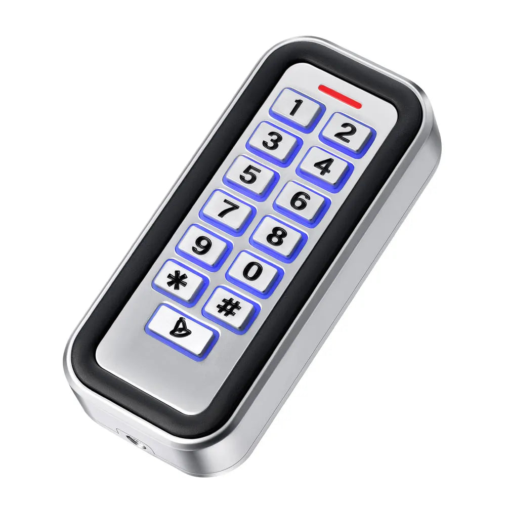 12V Standalone Metal Access Control Keypad Outdoor Waterproof IP68 Zinc 2000 User Mini ID 125KHZ RFID Wiegand Reader Gate Opener Vue