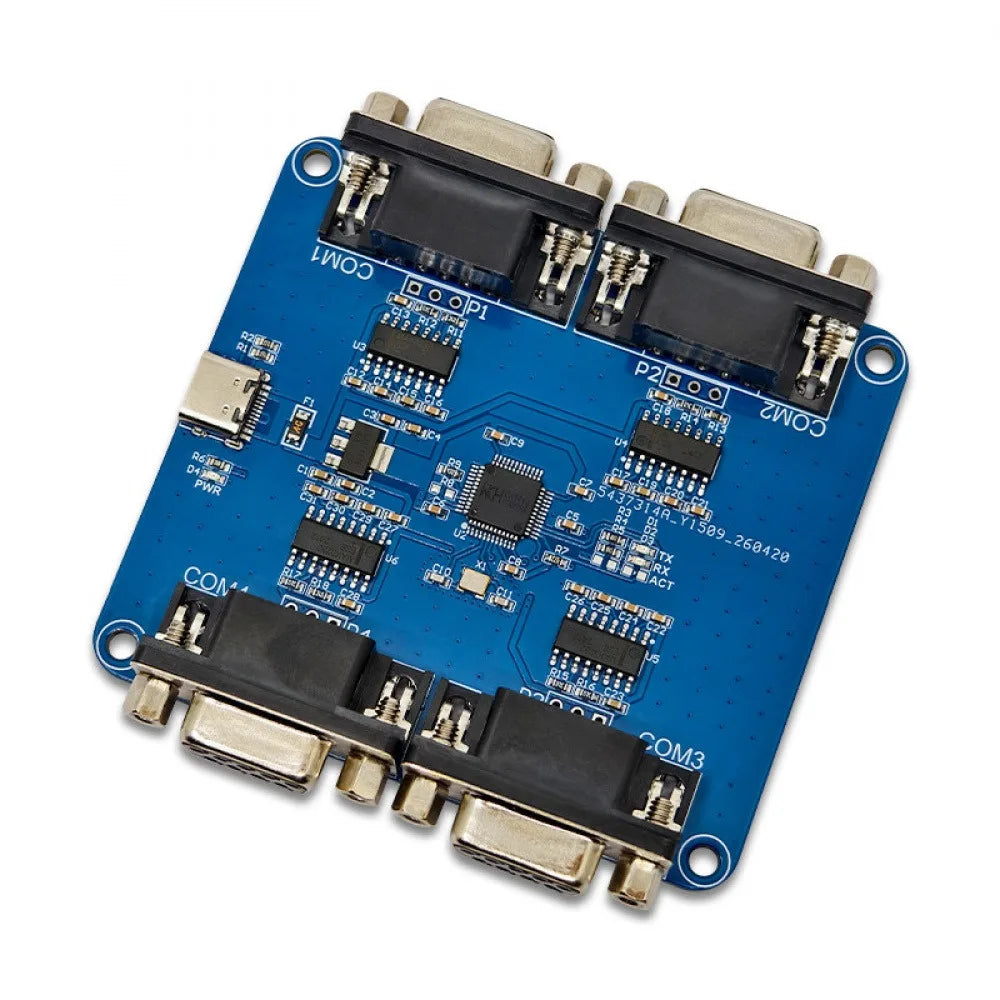 CH344Q USB To 4 Channel RS232 Communication Module Full Duplex Transmission 1200bps-6Mbps With 0.5A Fuse Serial Converter Vue