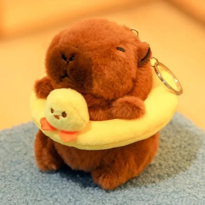 1-30PCS Kapybara Plush Toy Keychain Summer Flavour Water Dolphin Cartoon Cute Plush Charms Bag Charms Christmas Decoration Vue
