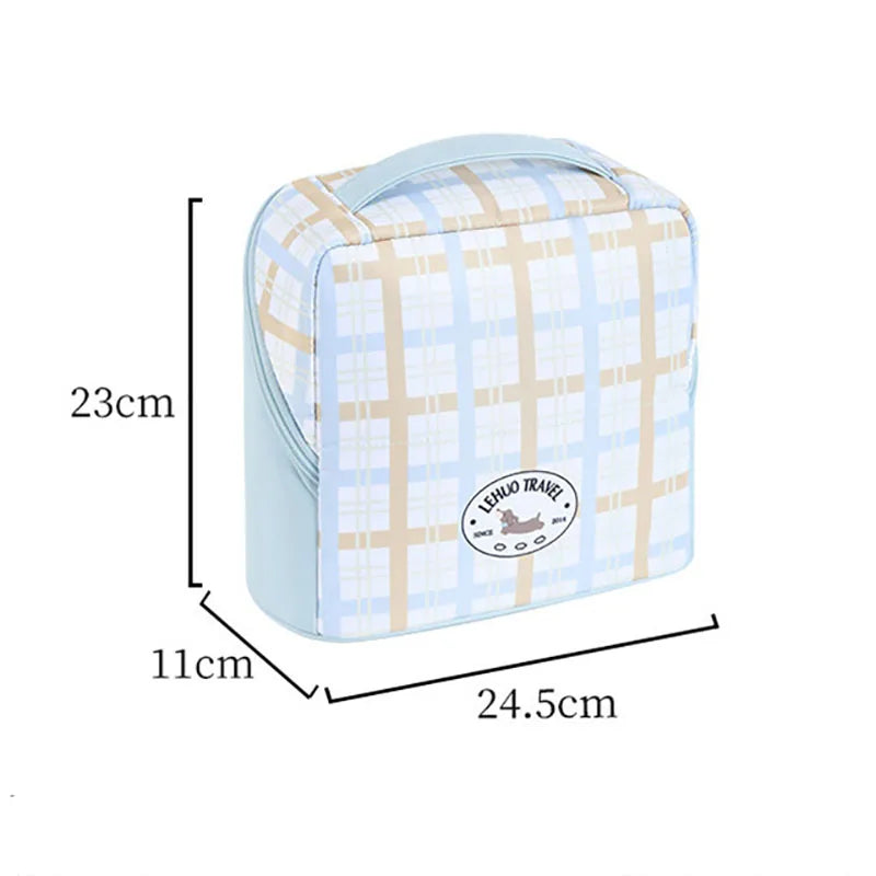 Standing Makeup Brushes Storage Bag Large Capacity Semi-PU Cosmetic Tools Organizer Multifunctional Travel Toiletry Organizer Vue