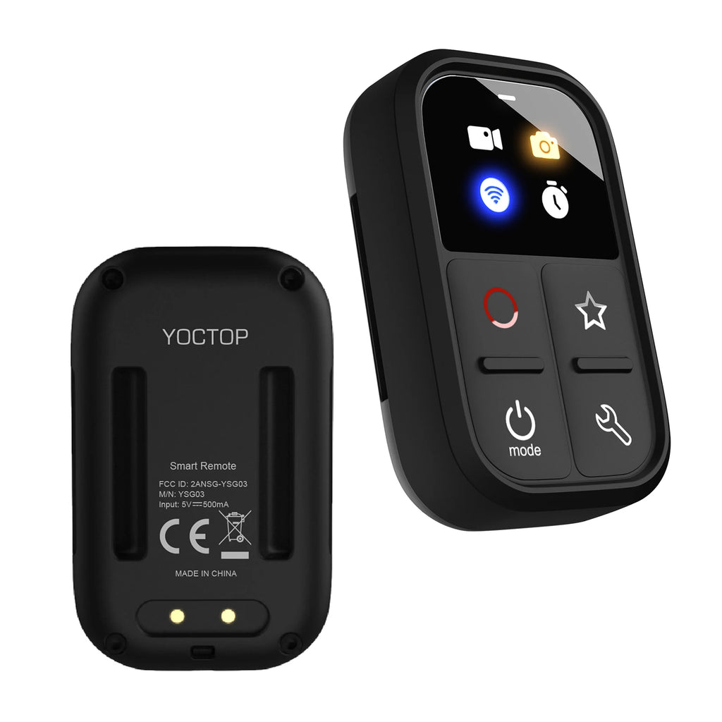 Wireless Smart Remote Control Replacement for GoPro Hero 12/11/10/9/8/Max LED Colorful Screen Built-in Battery 50M Control Vue