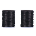ABKW-2X Satin Rattail Polyester Cord,295 Feet 2Mm Black Beading String For Macrame Bracelets, Jewelry Making, Arts And Crafts Vue Black