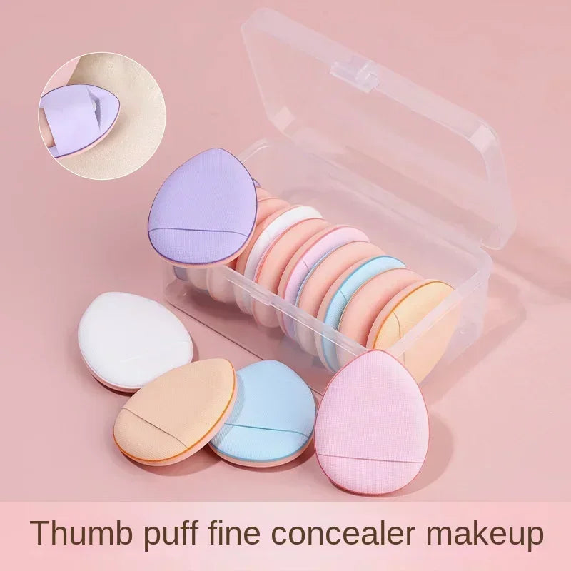 For Foundation Reusable Loose 6pcs Powder Sponge Puff Makeup Mini FingerPowder Puff Suitable For Women's Makeup Functional Tool Vue