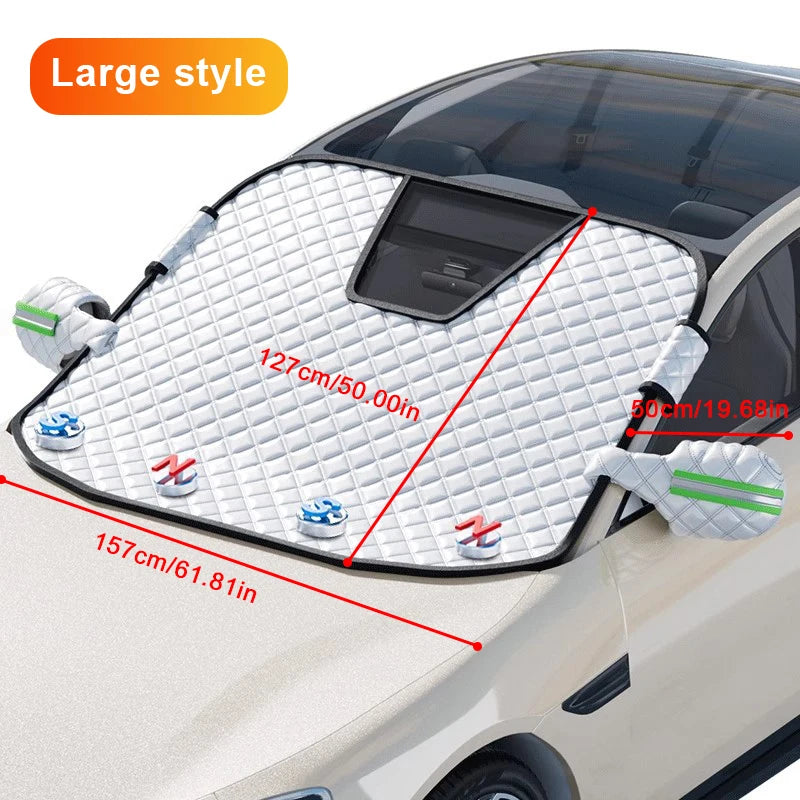 SEAMETAL Magnetic Car Windshield Snow Shield Snowproof Winter Snow Cover Four Seasons Universal Car Front Window Protector Cover Vue 157cm x 127cm China Mainland