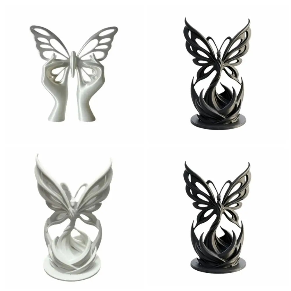 Creative 3D Printed Butterfly Sculpture Hollow Minimalist Twist Butterfly Statue Home Decor Desktop Art Ornament Gift Vue